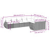 Set de muebles de jardín 9 pzas y cojines ratán sintético gris 3