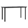 5 pcs conjunto de jantar p/ jardim c/ almofadões vime PE preto 4