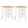 Mesa-de-cabeceira 2 pcs 35x30x49 cm MDF branco 1