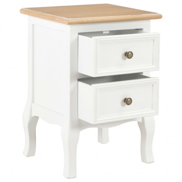 Mesa-de-cabeceira 2 pcs 35x30x49 cm MDF branco M 3