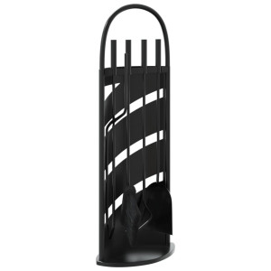 Set de herramientas para chimenea 5 pzas acero 23x15x66 cm H