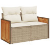 Set de muebles de jardín 9 pzas y cojines ratán sintético gris 3