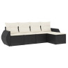 Set de muebles de jardín 5 pzas y cojines ratán sintético negro 2