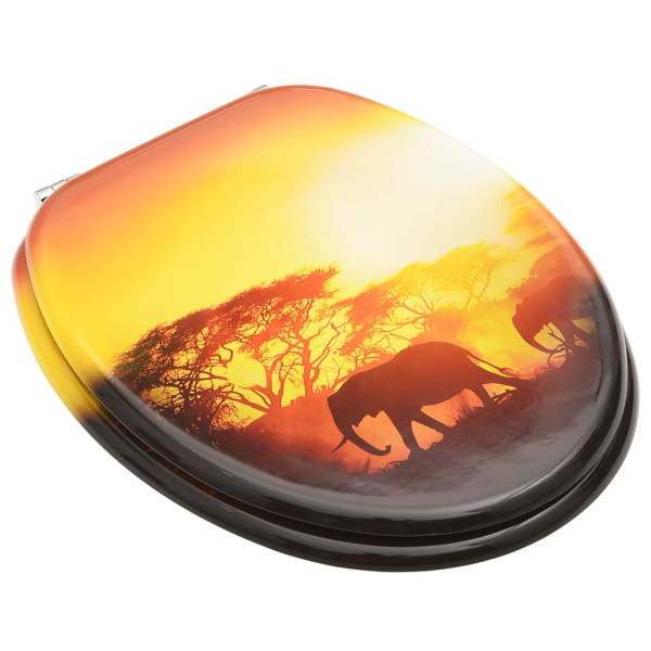 Asiento de inodoro con tapa MDF diseño de sabana M 3