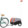 Remolque para bicicleta hierro negro y naranja 30 kg 3