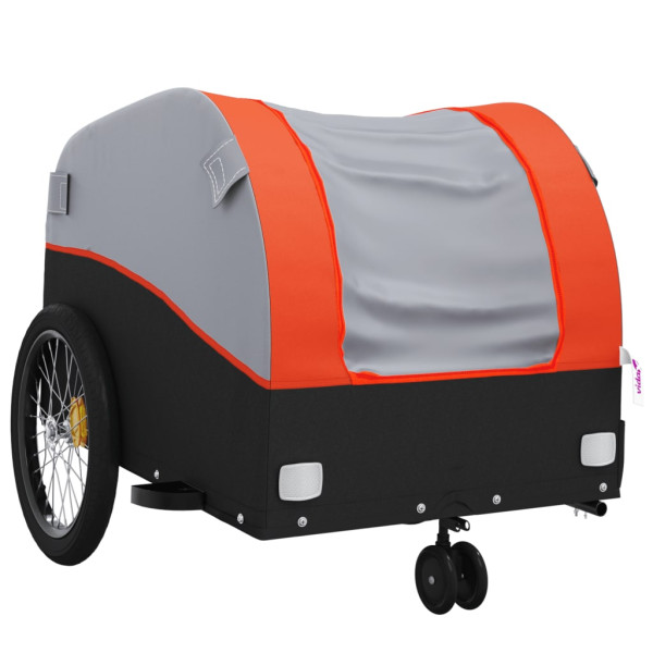 Reboque para bicicleta 30 kg ferro preto e laranja M 4