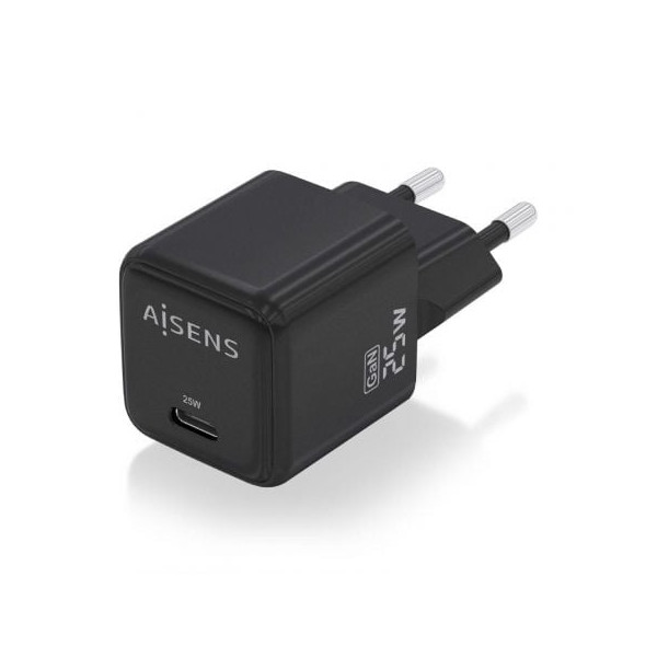 Cargador gan de pared Aisens ASCH-25W1P013-BK negro M 2