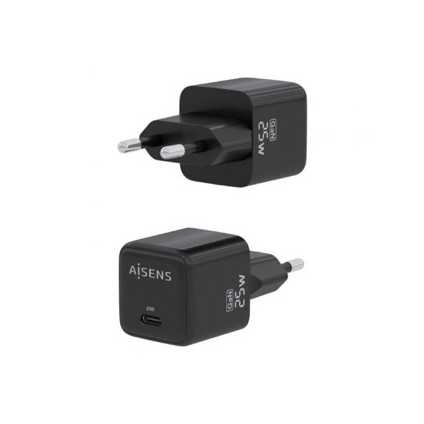 Cargador gan de pared Aisens ASCH-25W1P013-BK negro M 3