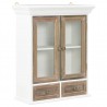 Armario de pared de madera maciza blanco 49x22x59 cm 1