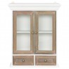 Armario de pared de madera maciza blanco 49x22x59 cm 3