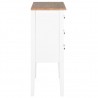 Aparador de madera maciza blanco 54x30x80 cm 5