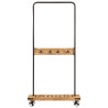Suporte para roupa c/ rodas 90x35x190 cm mangueira maciça/ferro 2