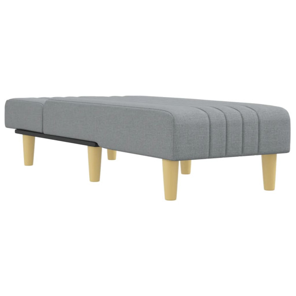 Chaise longue tecido cinzento-claro M 3