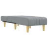 Chaise longue tecido cinzento-claro 3