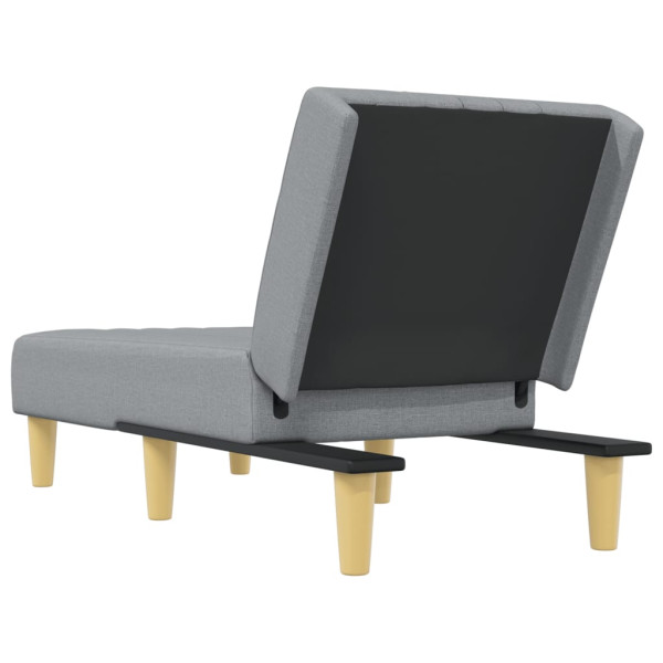 Chaise longue tecido cinzento-claro M 5