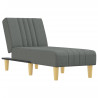 Chaise longue tecido cinzento-escuro 2