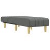 Chaise longue tecido cinzento-escuro 3