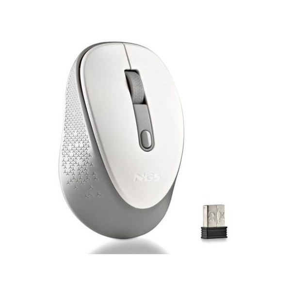 Ratón Inalámbrico NGS Dew blanco M 2