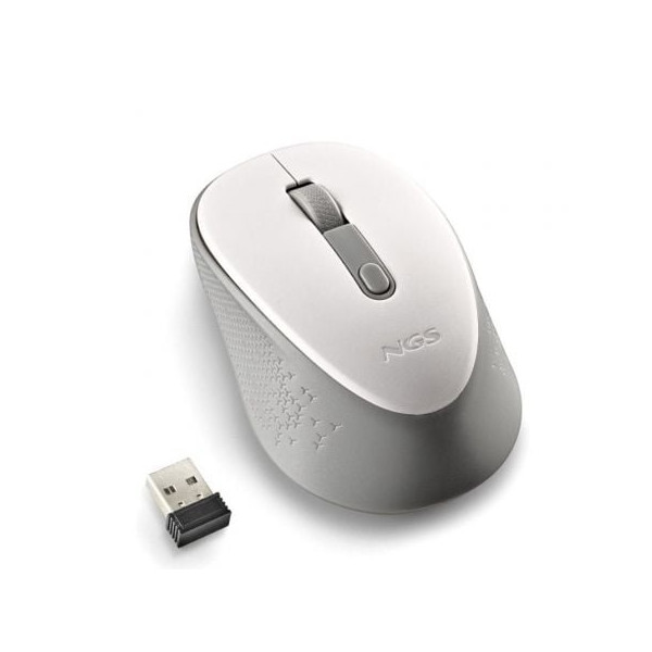 Ratón Inalámbrico NGS Dew blanco M 4