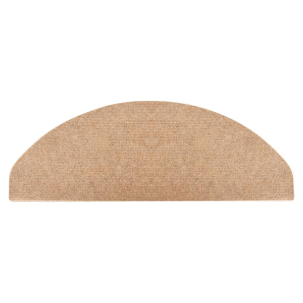 Tapetes de escada adesivos 10 pcs 65x22.5x3.5 cm bege M 5