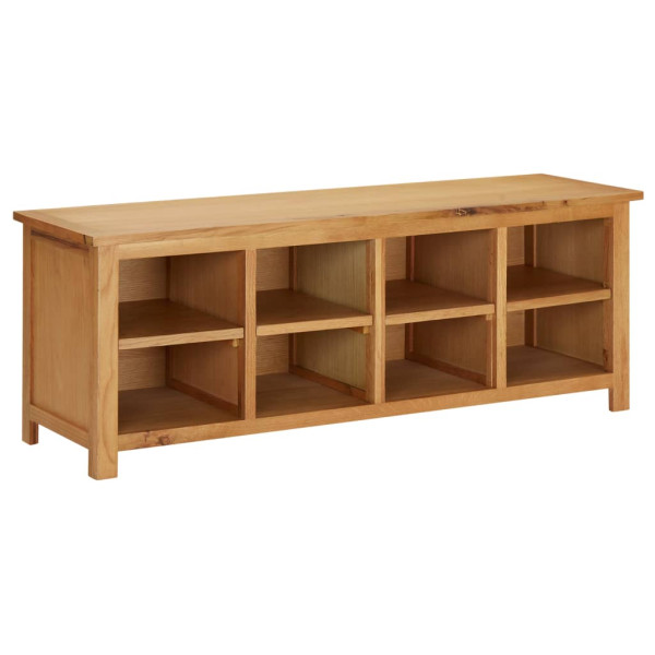 Mueble zapatero de madera maciza de roble 114x37x45 cm D