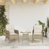 Sillones de jardín con cojines 2 uds ratán sintético beige 3