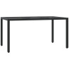 5 pcs conjunto de jantar p/ jardim c/ almofadões vime PE preto 4