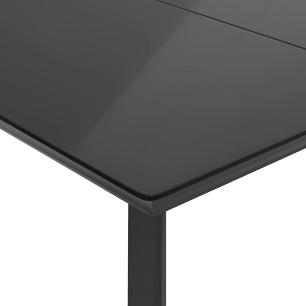 Set comedor de jardín 3 piezas con cojines ratán sintético gris M 5