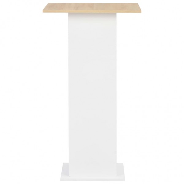 Mesa de bar 60x60x110 cm branco e carvalho sonoma M 4