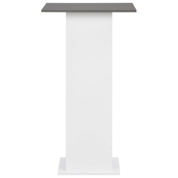 Mesa alta de cocina blanco y gris antracita 60x60x110 cm M 4