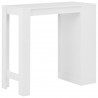 Mesa de bar com prateleira branco 110x50x103 cm 3