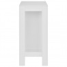 Mesa de bar com prateleira branco 110x50x103 cm 4