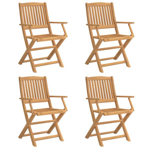 Cadeiras jardim dobráveis 4 pcs 57.5x54.5x90 cm acácia maciça H