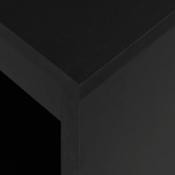 Mesa alta de cocina con estantería negra 110x50x103 cm M 2