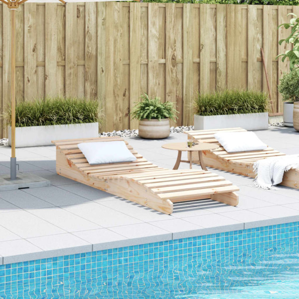 Espreguiçadeira 205x70x31.5 cm madeira de pinho maciça M 3