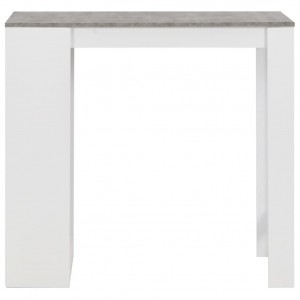 Mesa alta de cocina con estantería blanca 110x50x103 cm H