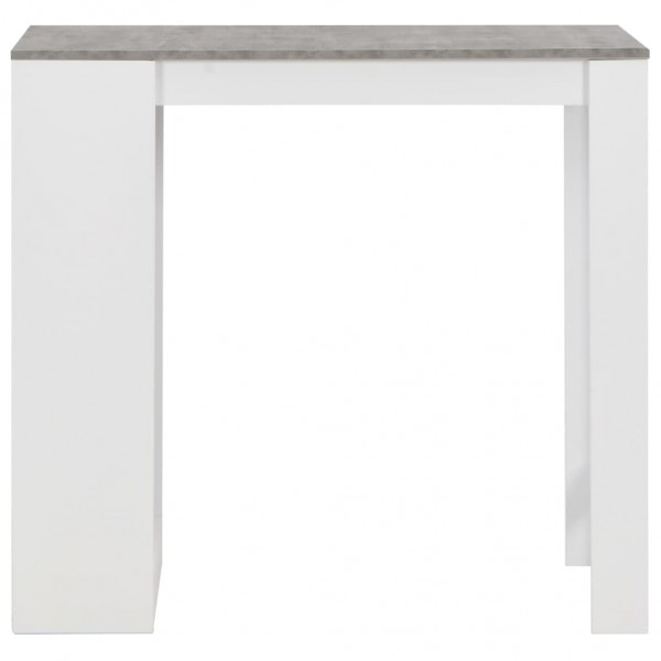 Mesa de bar com prateleira branco 110x50x103 cm M 2