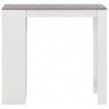 Mesa de bar com prateleira branco 110x50x103 cm 2