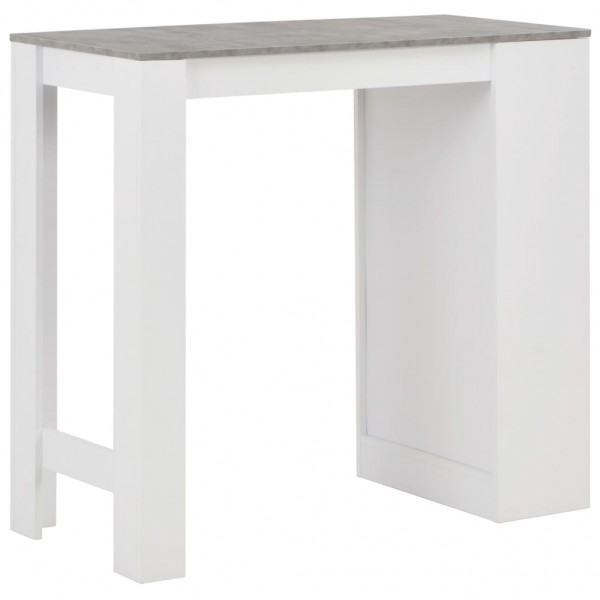 Mesa alta de cocina con estantería blanca 110x50x103 cm M 3