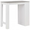 Mesa de bar com prateleira branco 110x50x103 cm 3