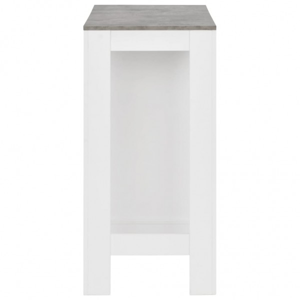 Mesa alta de cocina con estantería blanca 110x50x103 cm M 4