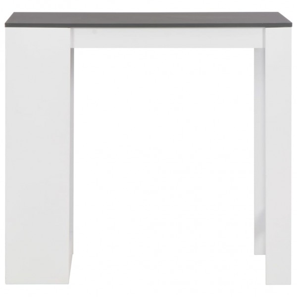 Mesa de bar com prateleira branco 110x50x103 cm M 3