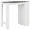 Mesa de bar com prateleira branco 110x50x103 cm 4