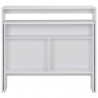 Mesa de bar com 2 tampos branco 130x40x120 cm 4