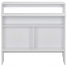 Mesa de bar con 2 tableros blanca 130x40x120 cm 5