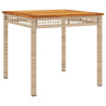 Set comedor de jardín 3 pzas con cojines ratán sintético beige 4