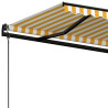 Toldo retrátil automático 500x300 cm amarelo e branco 5