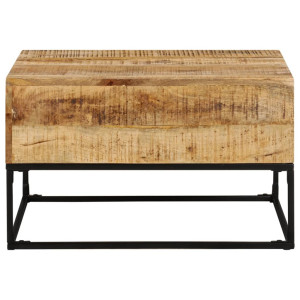 Mesa de centro madera de mango rugosa 68x68x41 cm H