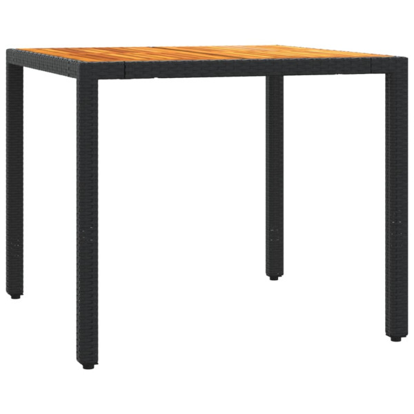 5 pcs conjunto de jantar p/ jardim c/ almofadões vime PE preto M 4