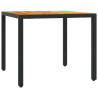 Set de muebles jardín 5 pzas con cojines ratán sintético negro 4